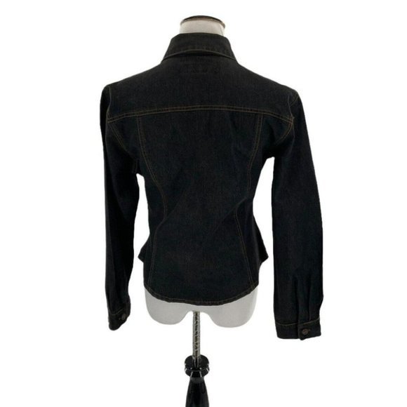 Revolt Jeans Co. Jacket Women's Size Large Long Sleeves Metal Flap Pockets Denim - Picture 2 of 6